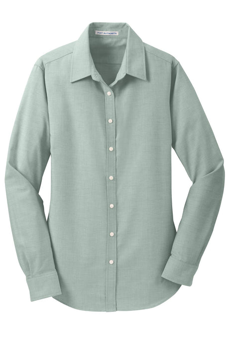 Port Authority Ladies SuperPro Oxford Shirt. L658 Womens Apparel Shirts & Tops