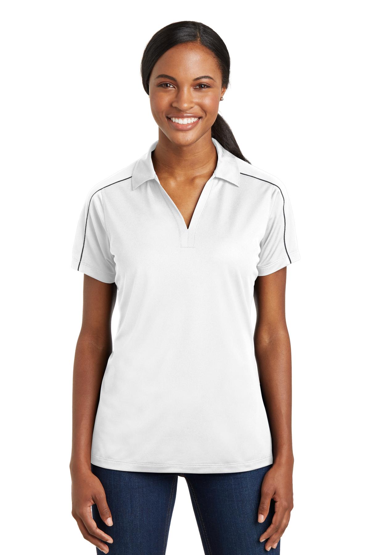 Sport-Tek Women's Micropique Sport-Wick Piped Polo LST653 Womens Apparel Shirts & Tops