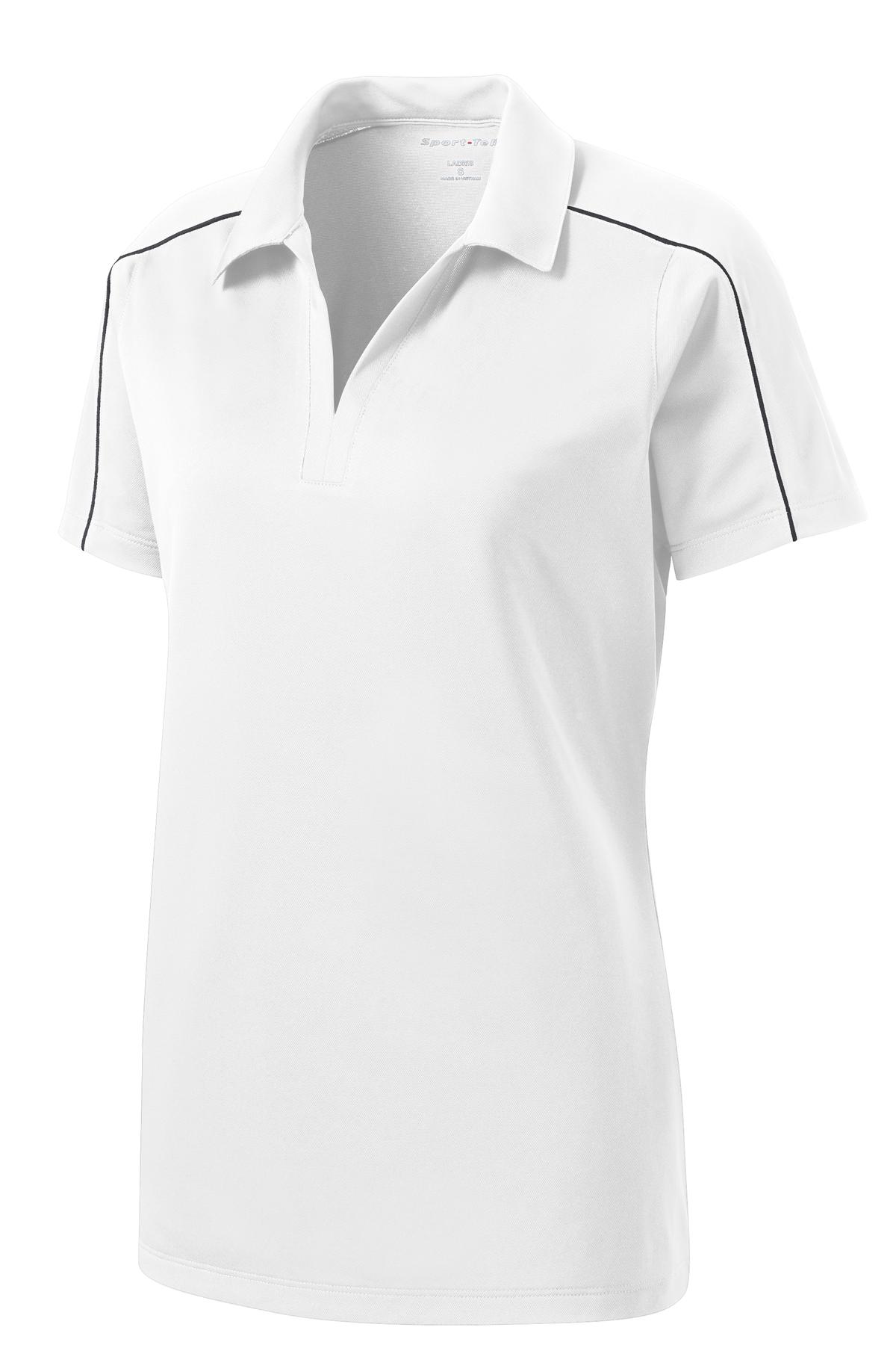 Sport-Tek Women's Micropique Sport-Wick Piped Polo LST653 Womens Apparel Shirts & Tops