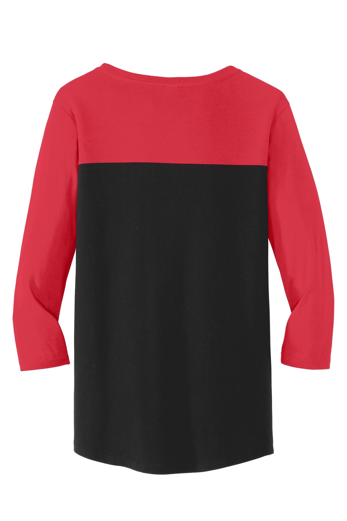 District Women's Rally 3/4-Sleeve Tee. DT2700 Womens Apparel Shirts & Tops