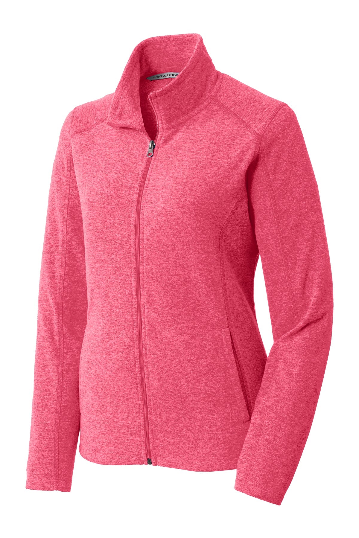 Port Authority Ladies Heather Microfleece Full-Zip Jacket. L235 Womens Apparel Jackets & Vests