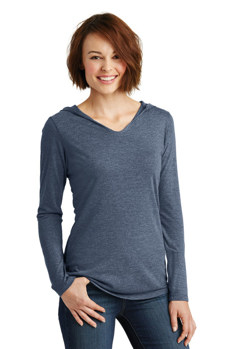 District Women's Perfect Tri Long Sleeve Hoodie. DM139L District