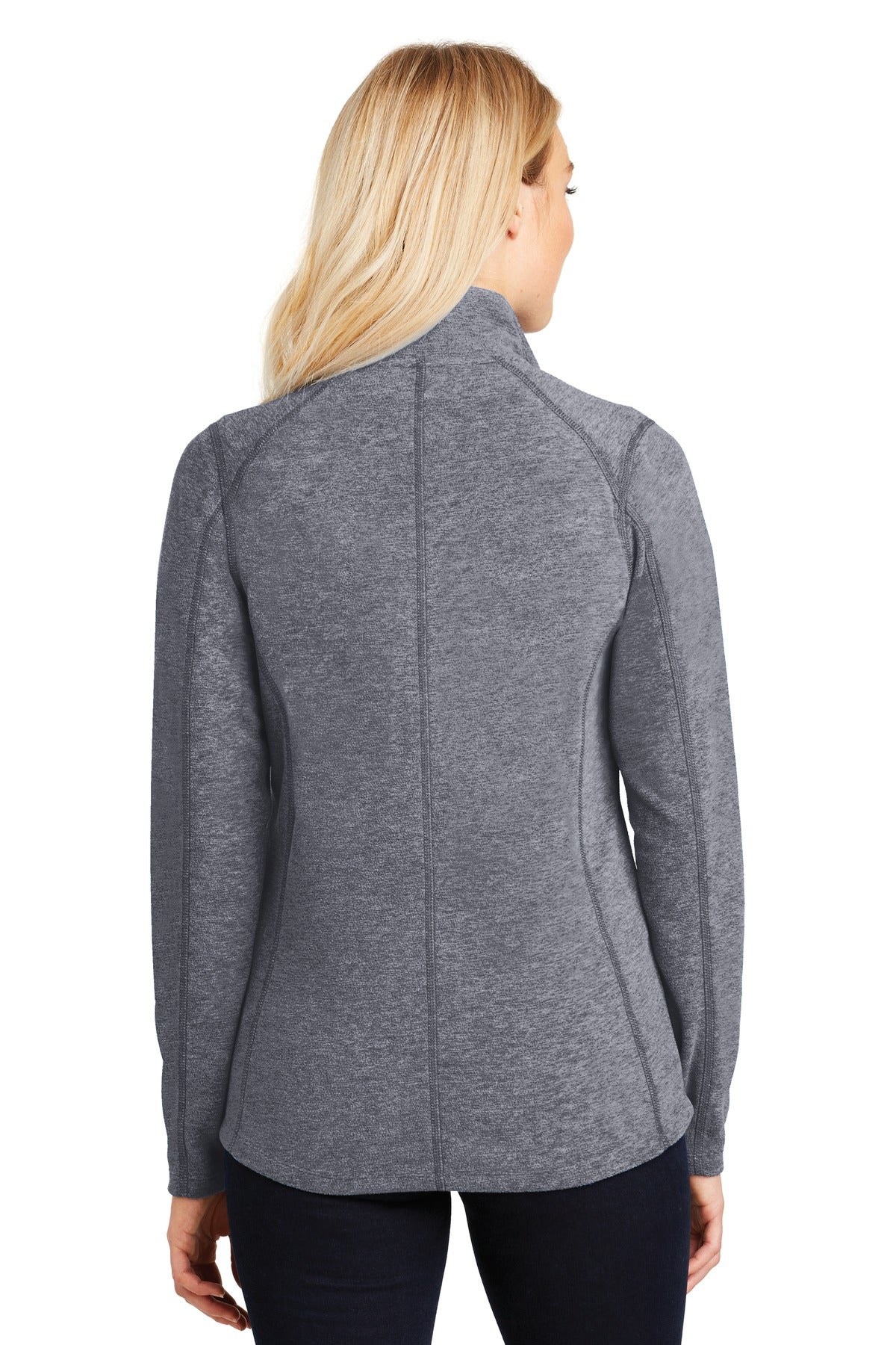 Port Authority Ladies Heather Microfleece Full-Zip Jacket. L235 Womens Apparel Jackets & Vests