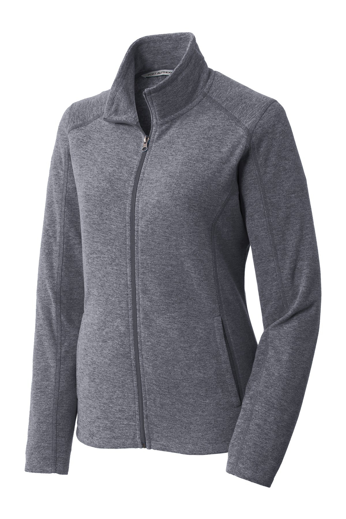 Port Authority Ladies Heather Microfleece Full-Zip Jacket. L235 Womens Apparel Jackets & Vests