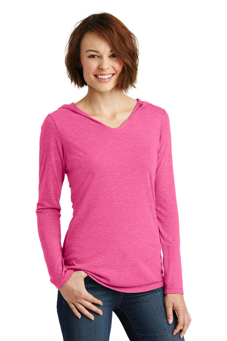 District Women's Perfect Tri Long Sleeve Hoodie. DM139L District