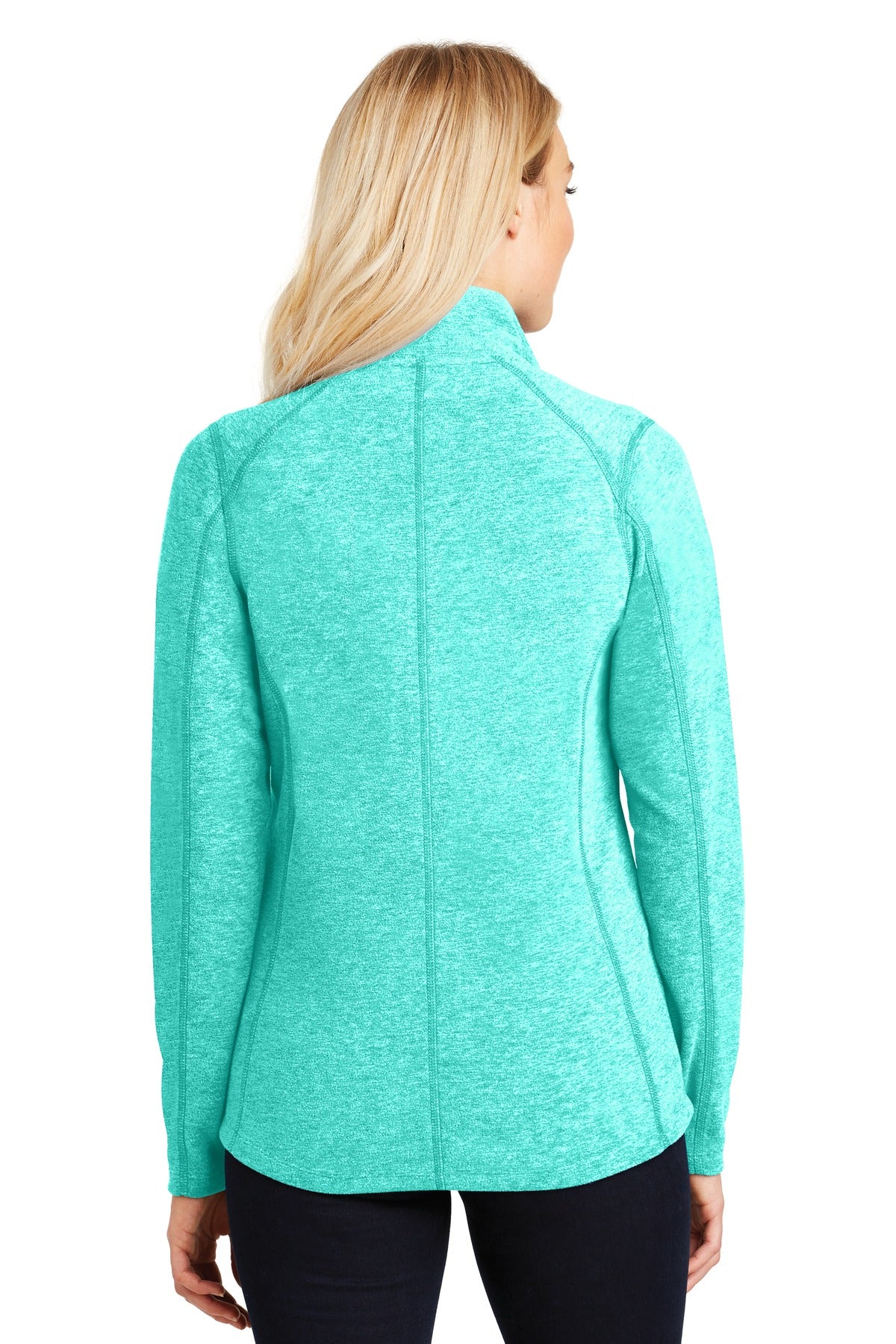Port Authority Ladies Heather Microfleece Full-Zip Jacket. L235 Womens Apparel Jackets & Vests