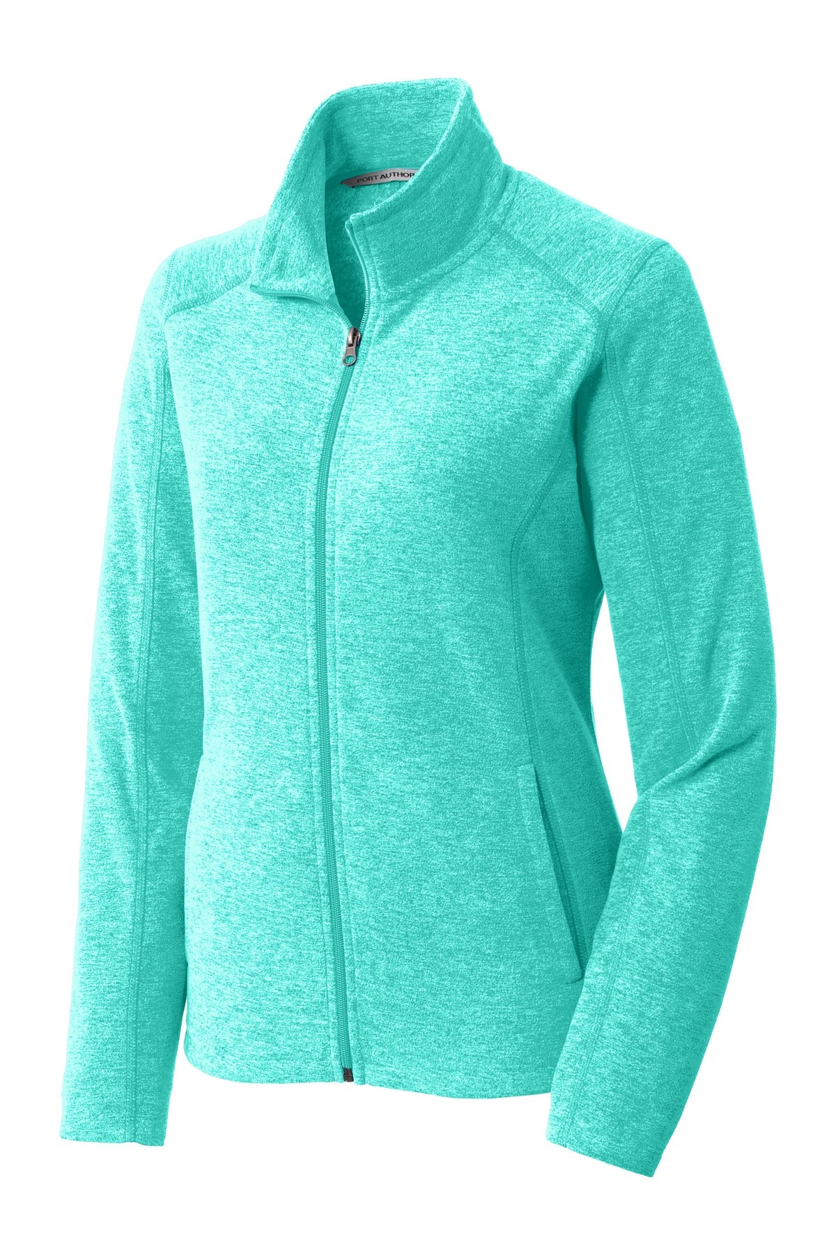 Port Authority Ladies Heather Microfleece Full-Zip Jacket. L235 Womens Apparel Jackets & Vests