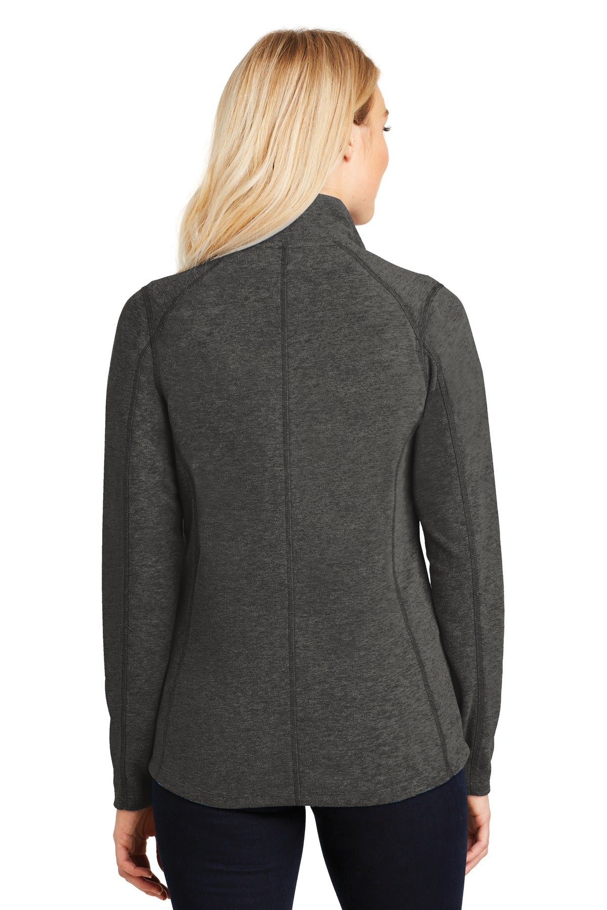 Port Authority Ladies Heather Microfleece Full-Zip Jacket. L235 Womens Apparel Jackets & Vests