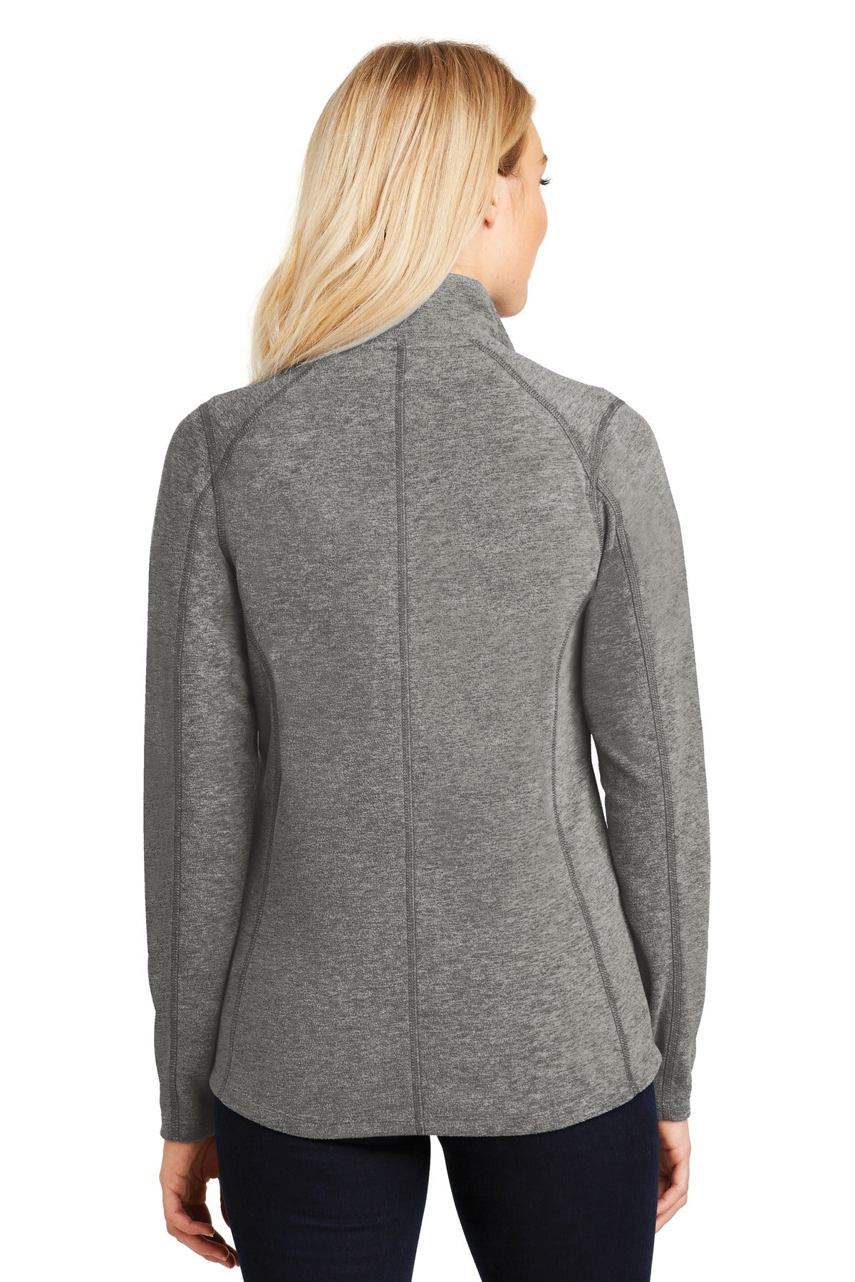 Port Authority Ladies Heather Microfleece Full-Zip Jacket. L235 Womens Apparel Jackets & Vests