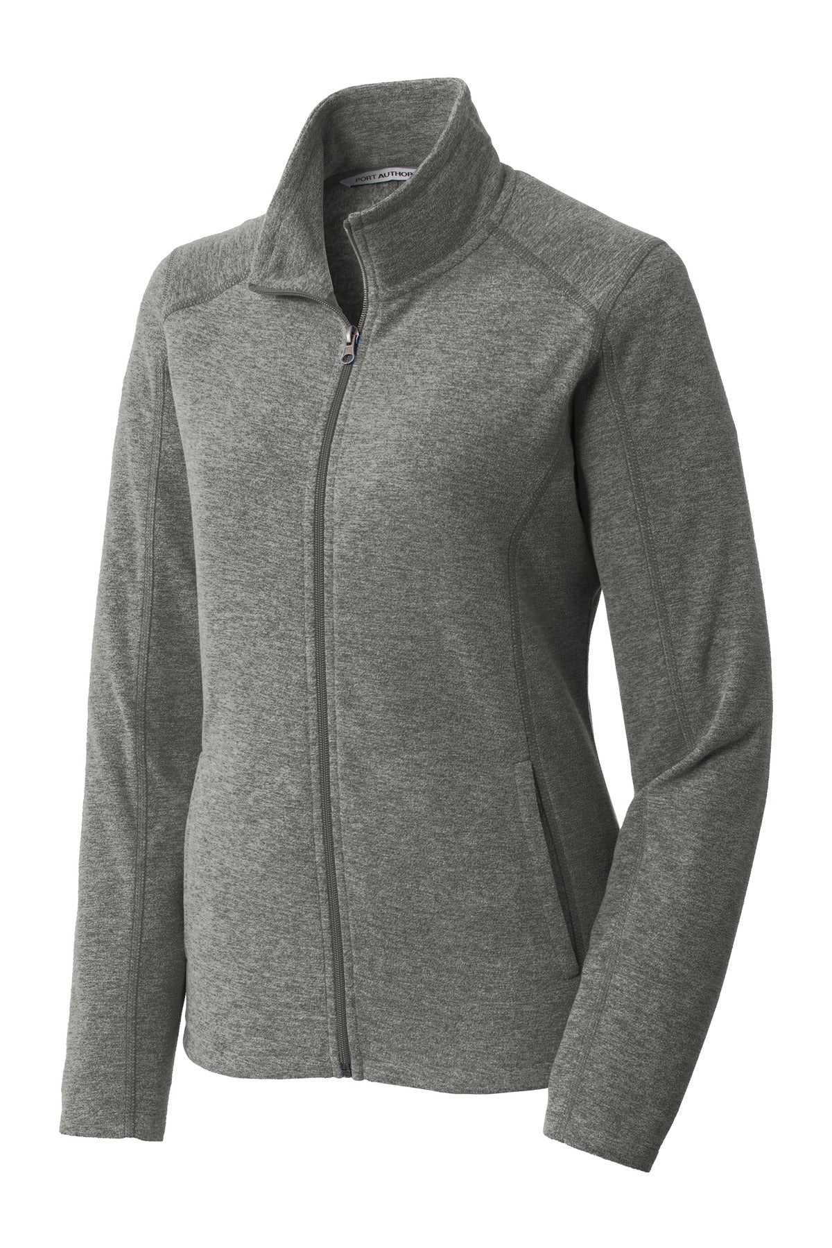 Port Authority Ladies Heather Microfleece Full-Zip Jacket. L235 Womens Apparel Jackets & Vests