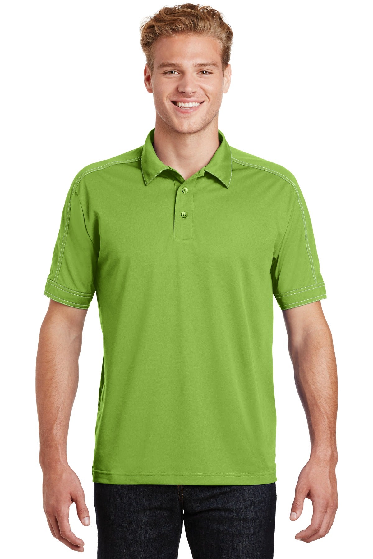 Sport-Tek Men's Contrast Stitch Micropique Sport-Wick Polo ST659 Womens Apparel Shirts & Tops