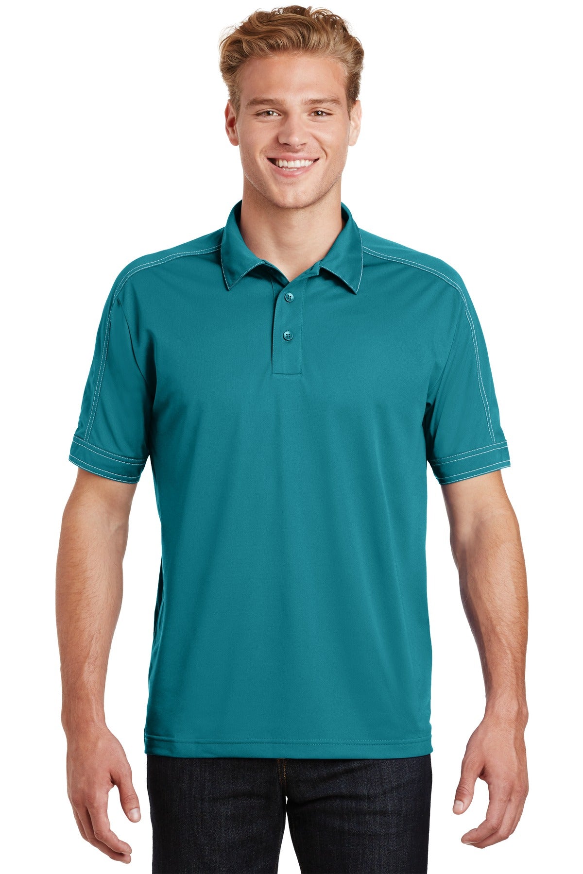 Sport-Tek Men's Contrast Stitch Micropique Sport-Wick Polo ST659 Womens Apparel Shirts & Tops