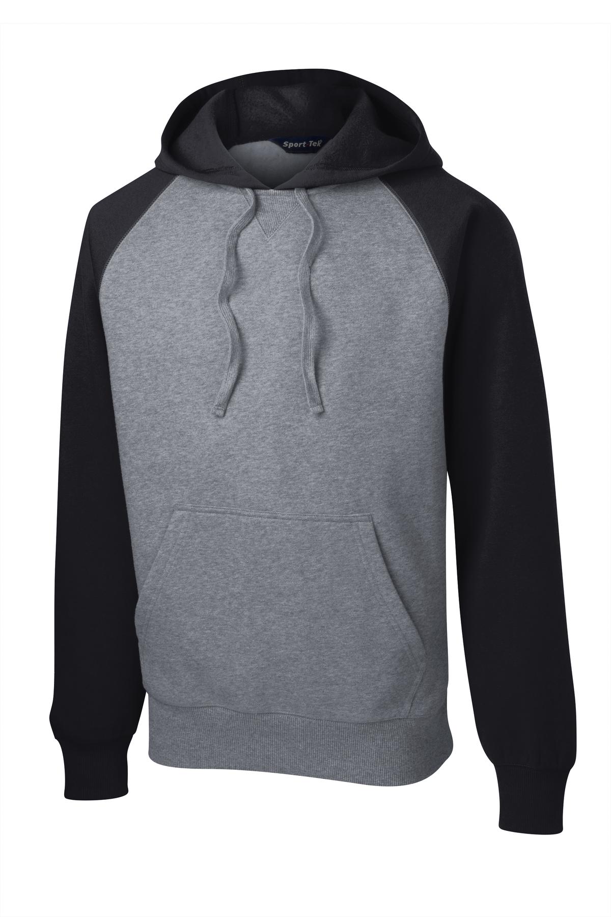 Sport-Tek Men's Raglan Colorblock Pullover Hooded Sweatshirt Mens Apparel Sweatshirts & Fleece