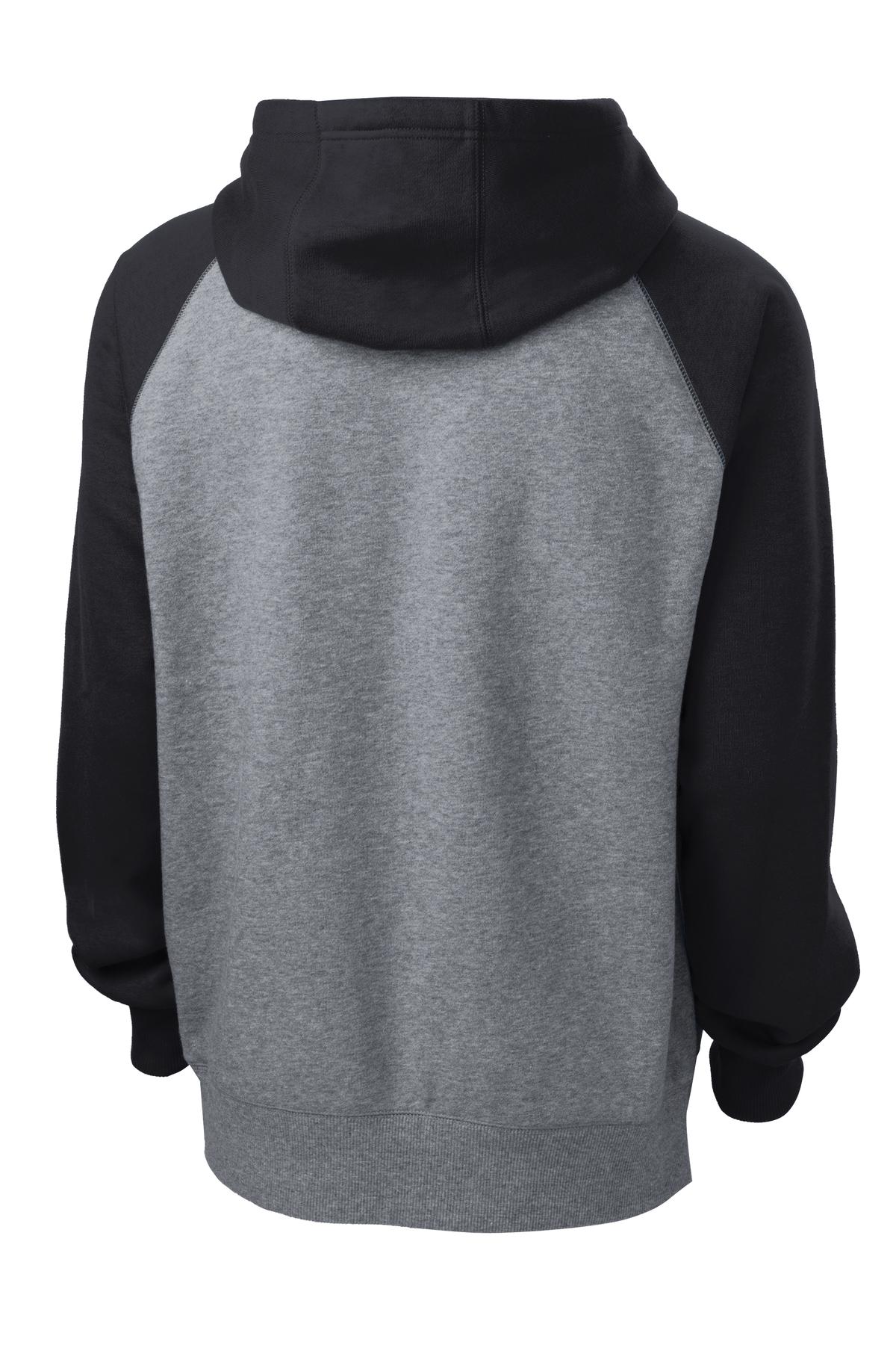 Sport-Tek Men's Raglan Colorblock Pullover Hooded Sweatshirt Mens Apparel Sweatshirts & Fleece