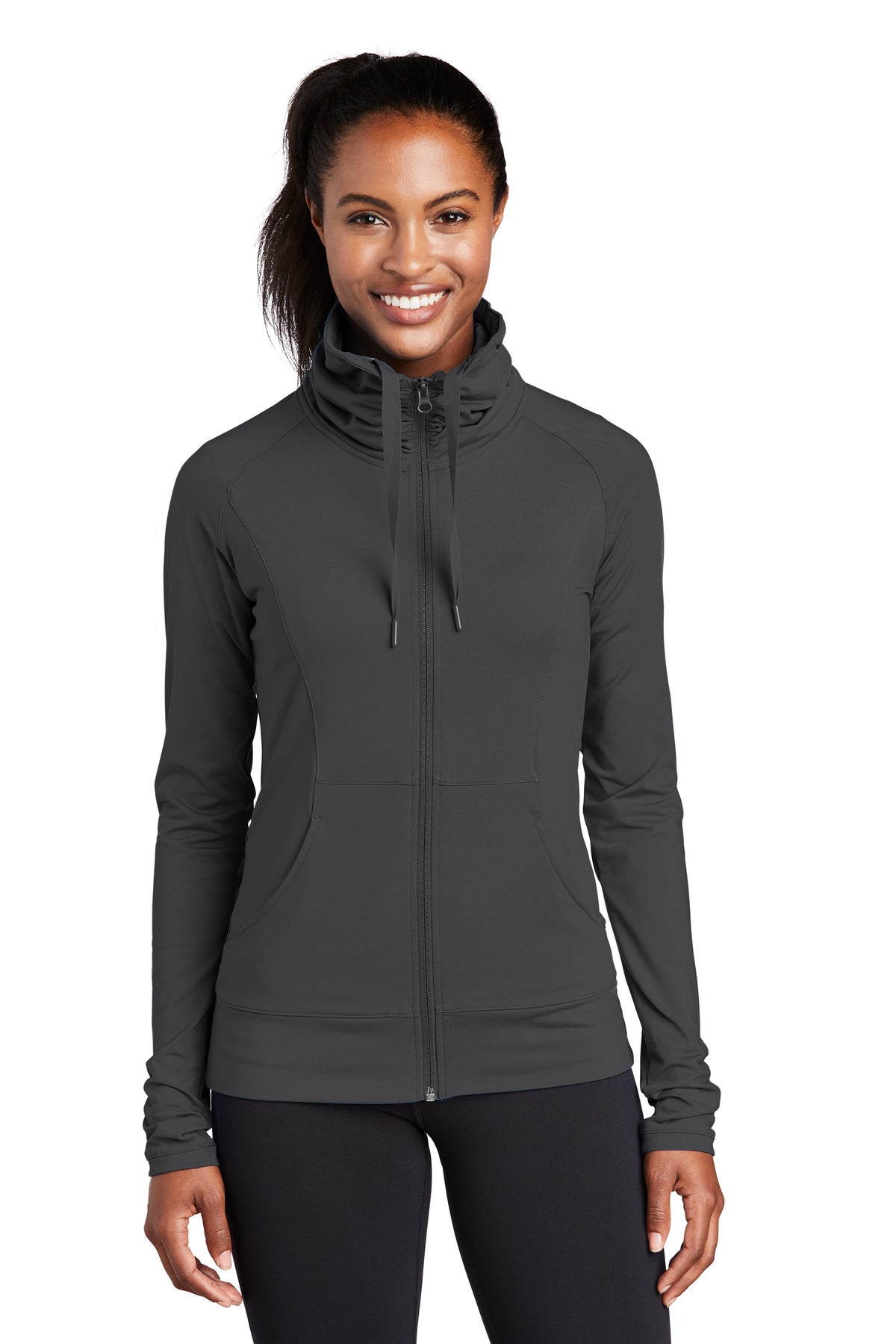 Sport-Tek Women's Sport-Wick Stretch Full-Zip Jacket. LST852 Womens Apparel Jackets & Vests