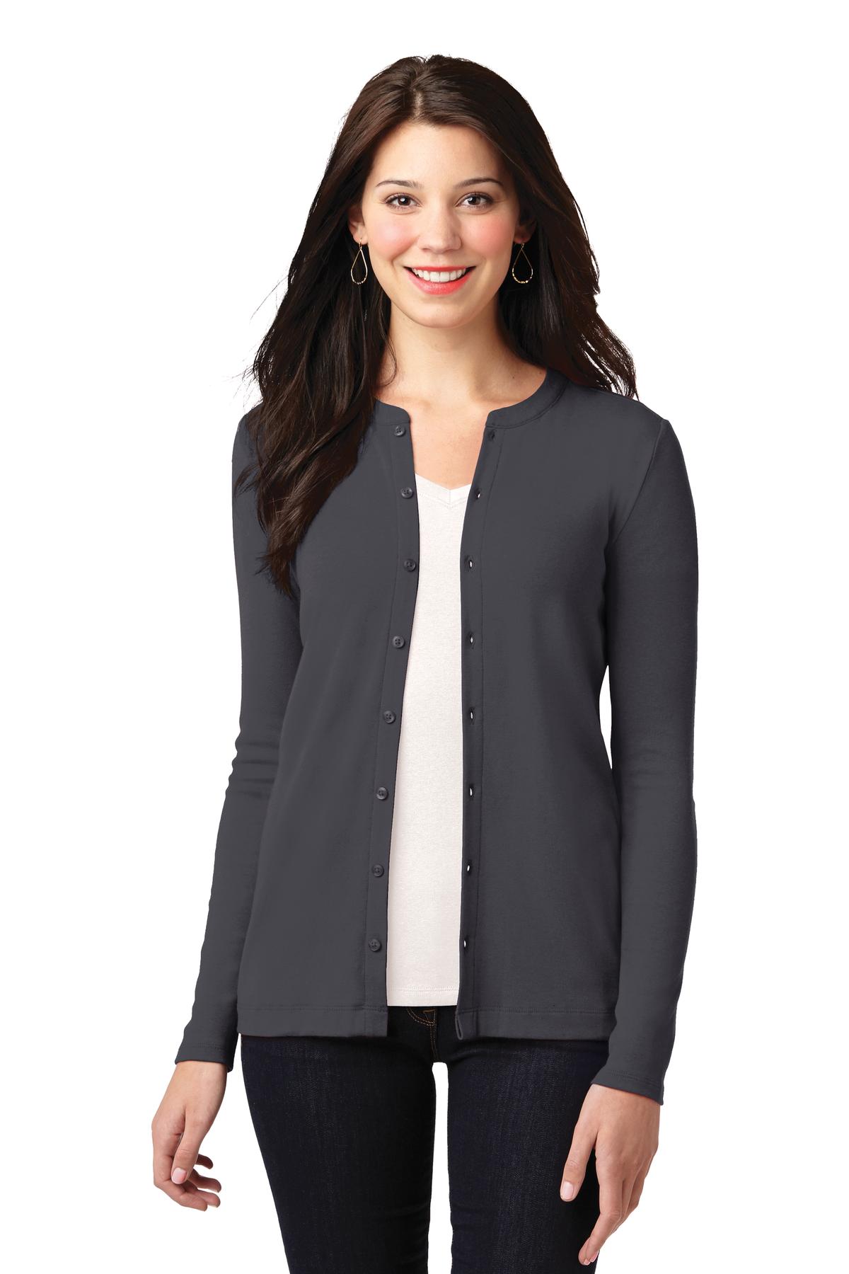 Port Authority Women's Concept Stretch Button-Front Cardigan. LM1008 Womens Apparel Sweatshirts & Fleece