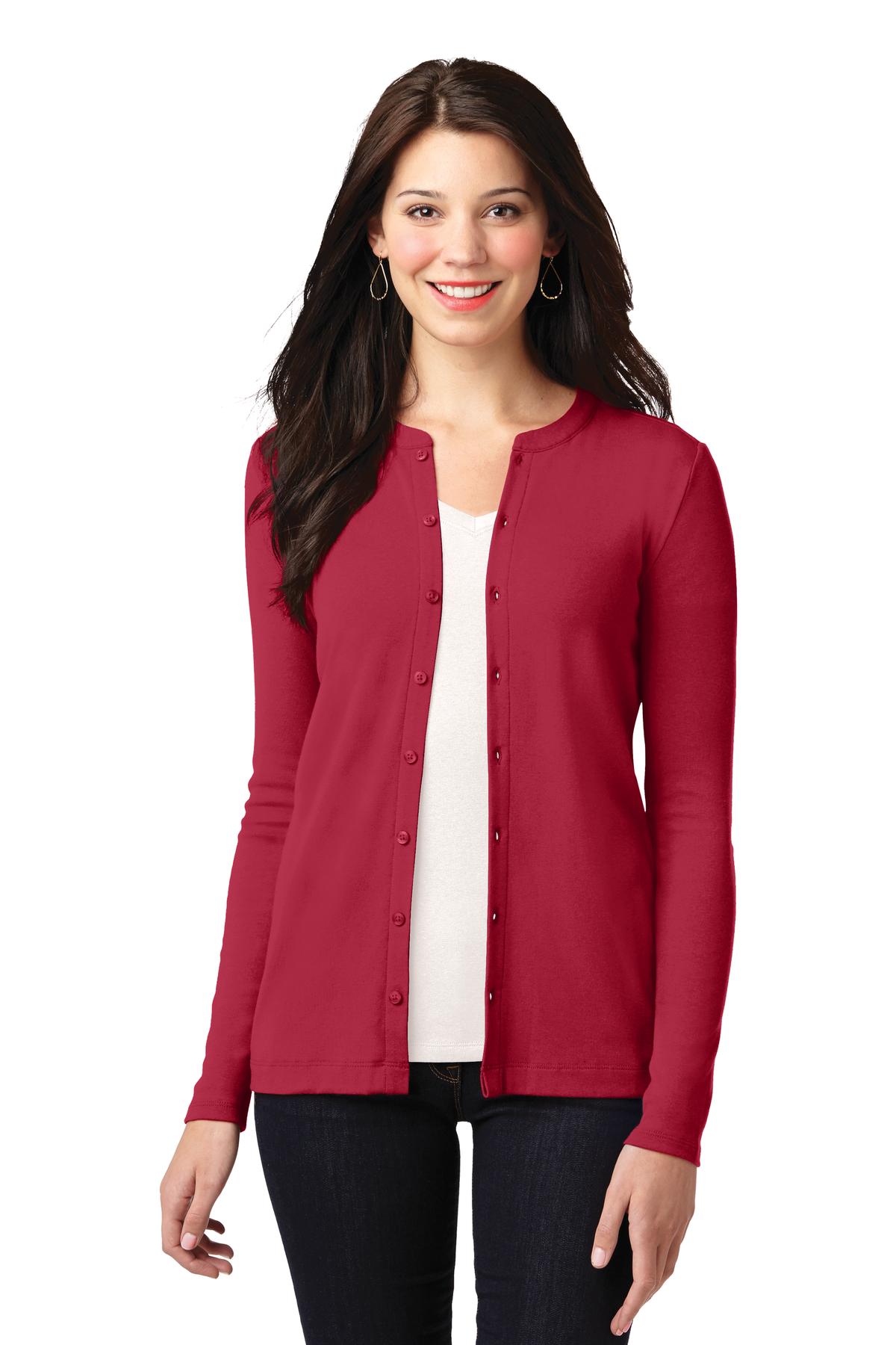 Port Authority Women's Concept Stretch Button-Front Cardigan. LM1008 Womens Apparel Sweatshirts & Fleece
