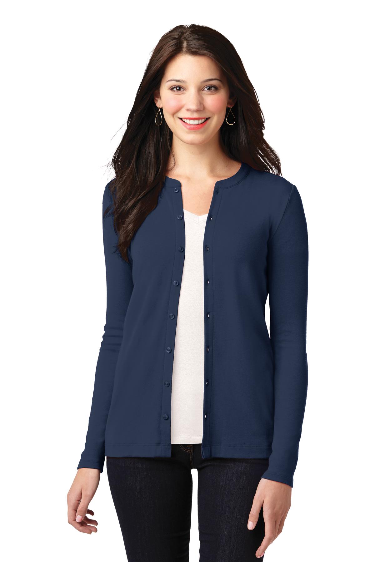 Port Authority Women's Concept Stretch Button-Front Cardigan. LM1008 Womens Apparel Sweatshirts & Fleece