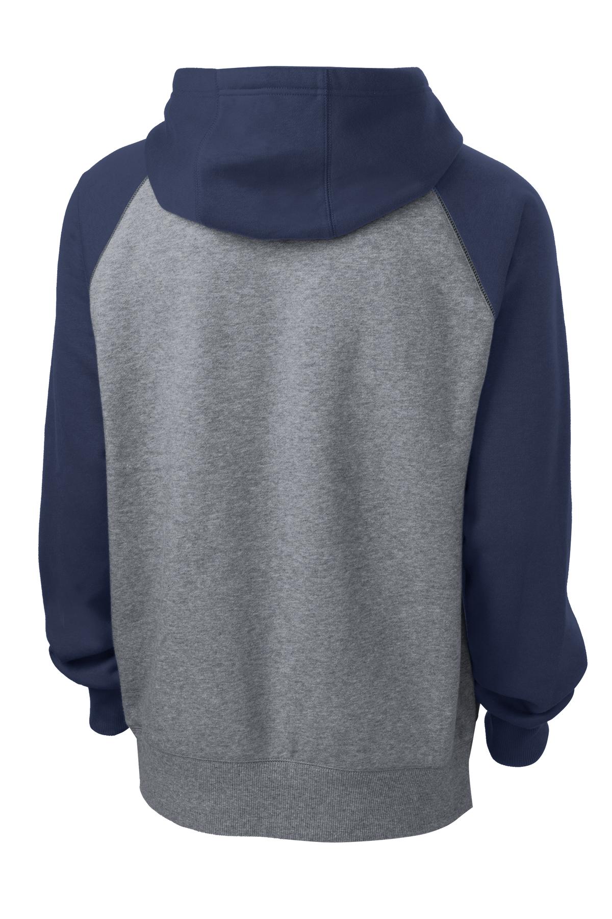 Sport-Tek Men's Raglan Colorblock Pullover Hooded Sweatshirt Mens Apparel Sweatshirts & Fleece