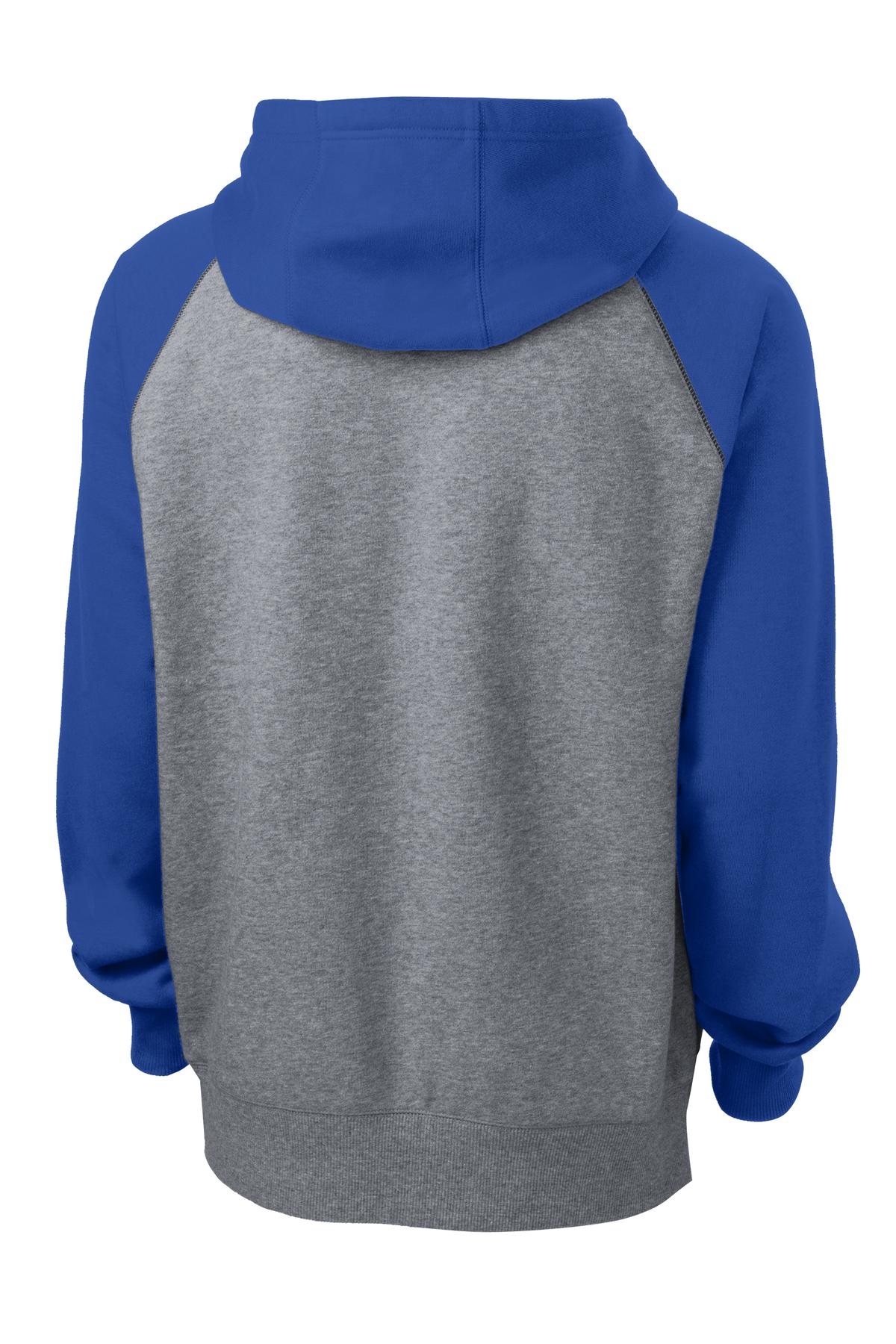 Sport-Tek Men's Raglan Colorblock Pullover Hooded Sweatshirt Mens Apparel Sweatshirts & Fleece