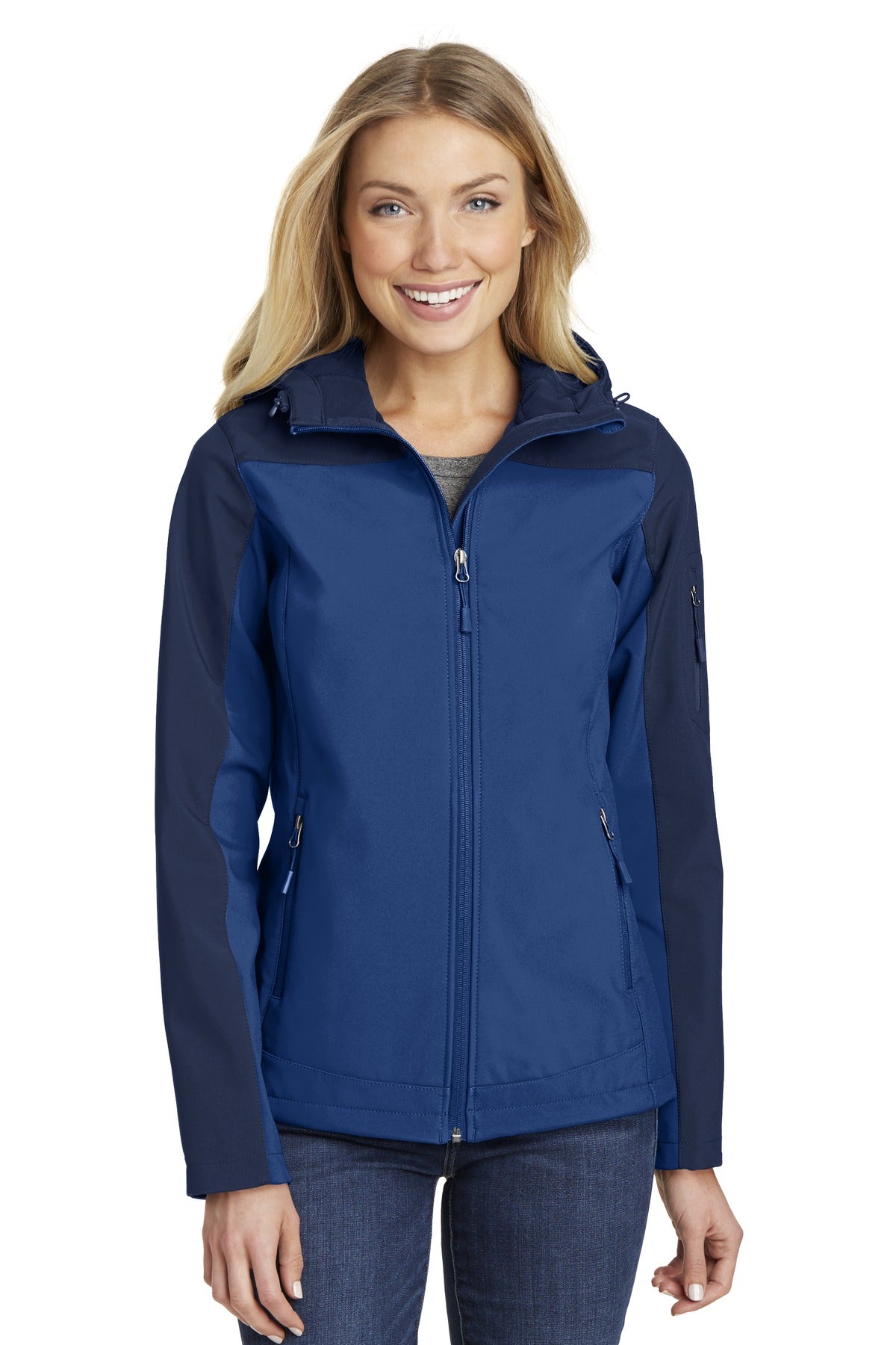 Port Authority Ladies Hooded Core Soft Shell Jacket. L335 Womens Apparel Jackets & Vests
