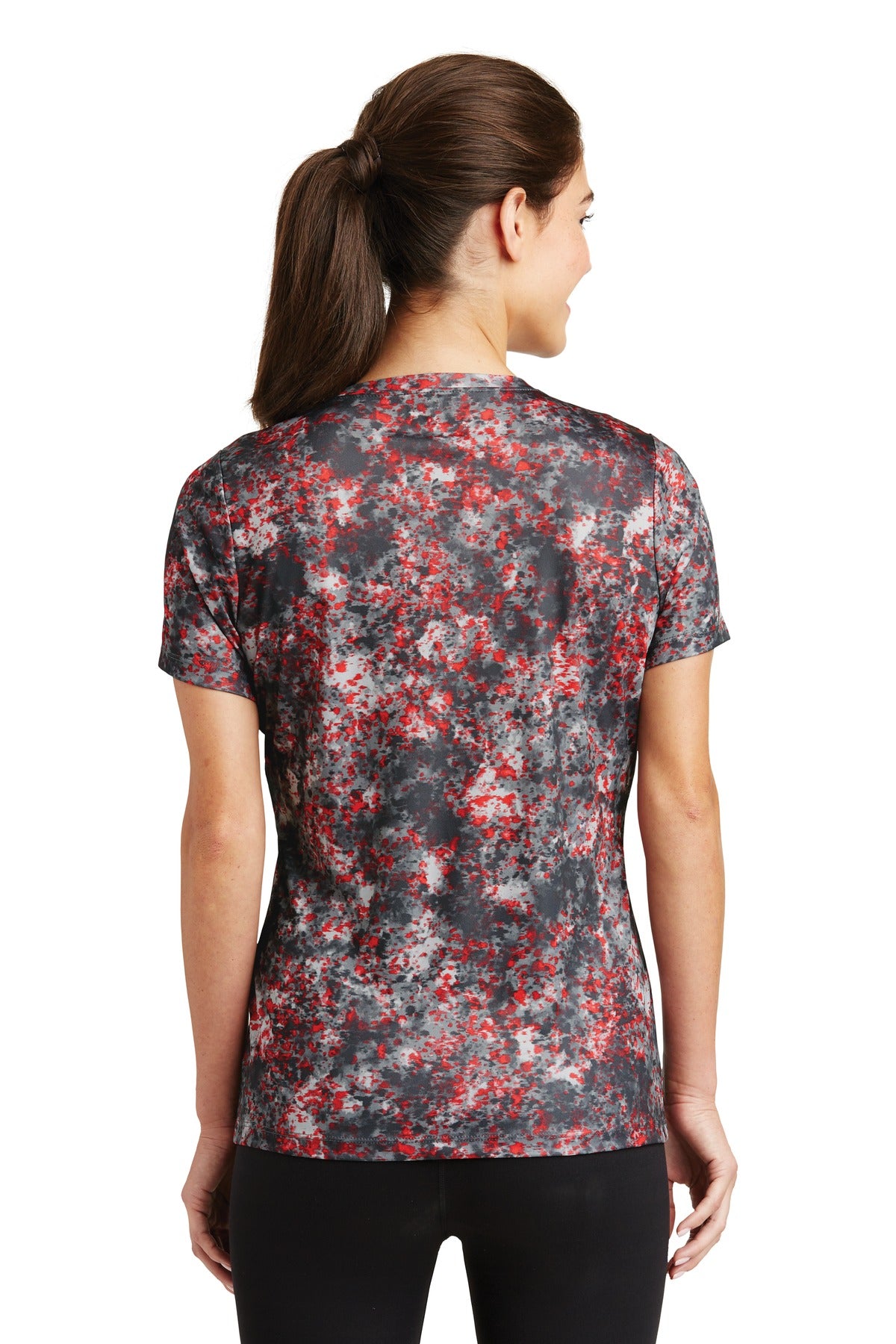 Sport-Tek Ladies Mineral Freeze Scoop Neck Tee. LST330 Womens Apparel Shirts & Tops