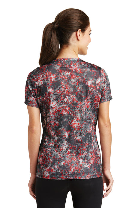 Sport-Tek Ladies Mineral Freeze Scoop Neck Tee. LST330 Womens Apparel Shirts & Tops