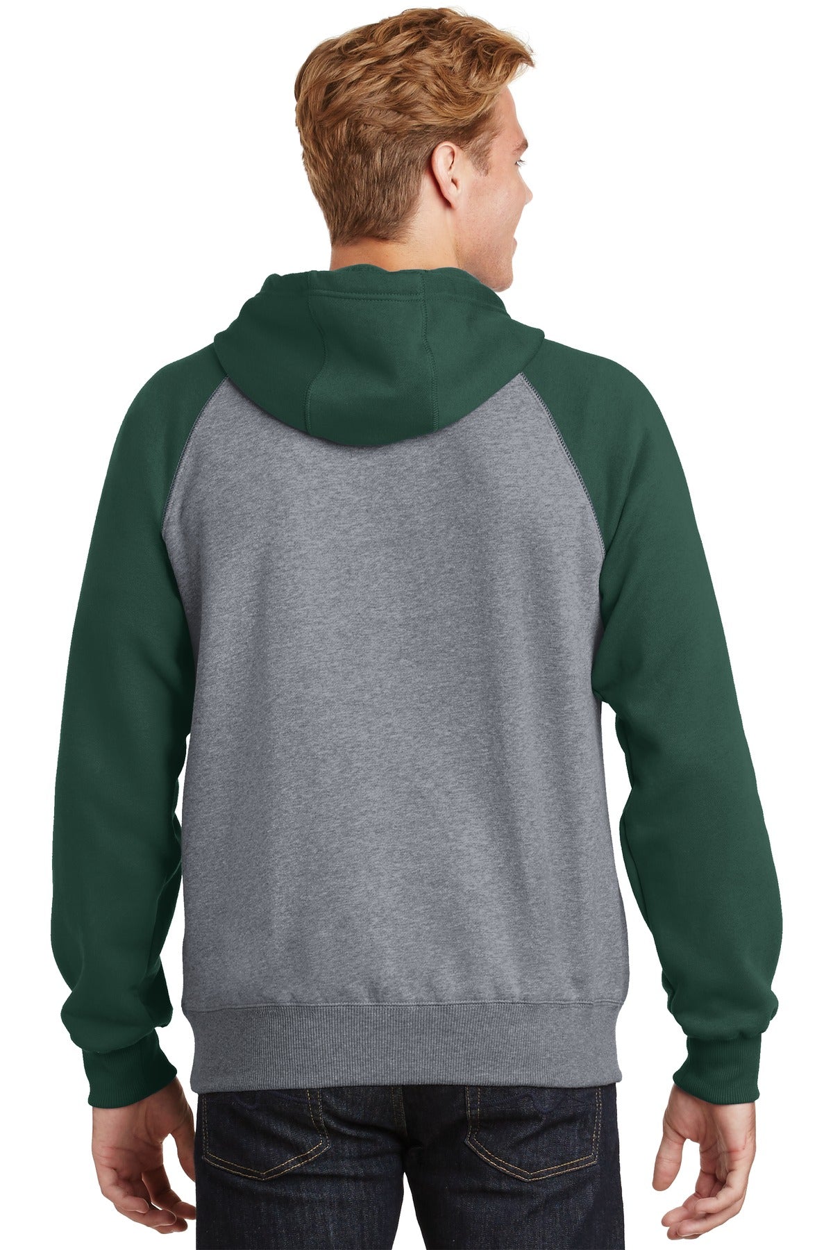 Sport-Tek Men's Raglan Colorblock Pullover Hooded Sweatshirt Mens Apparel Sweatshirts & Fleece