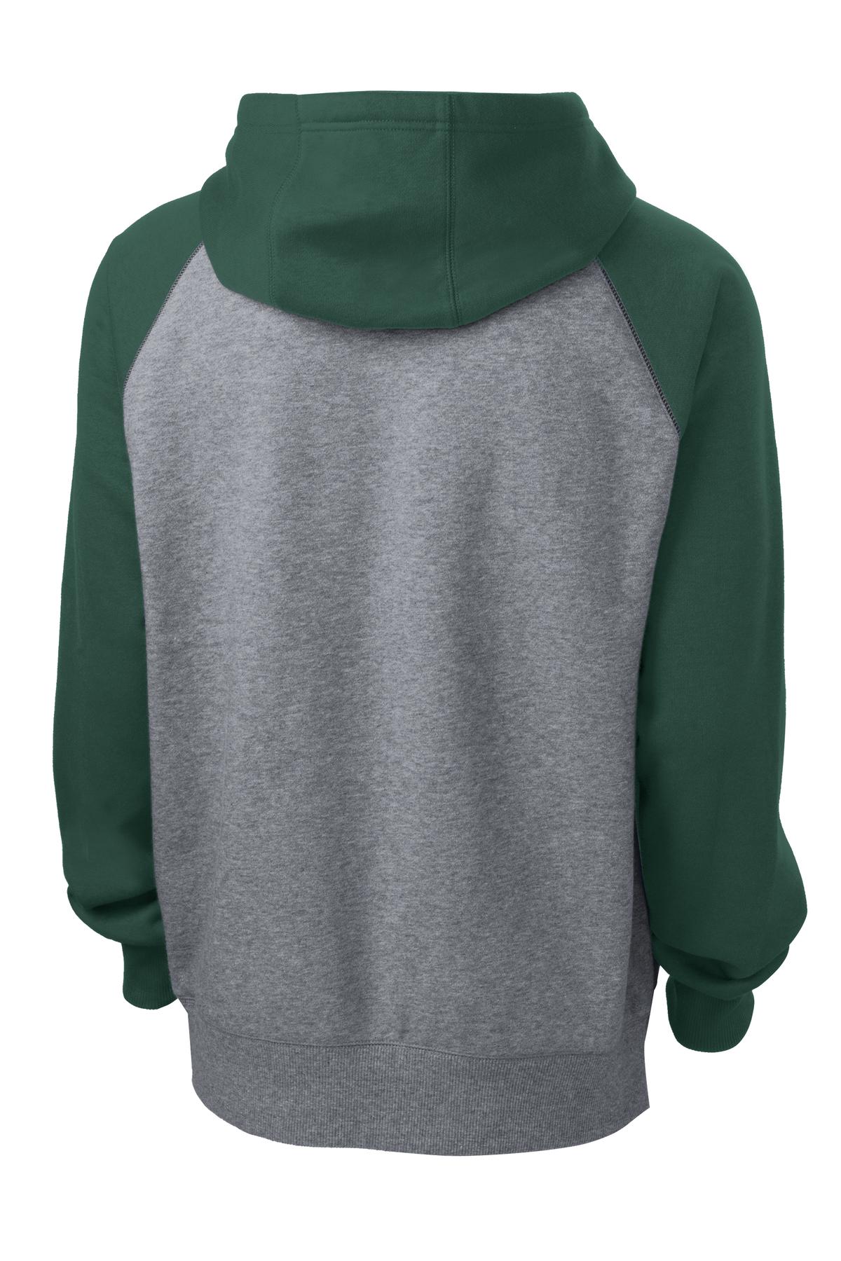 Sport-Tek Men's Raglan Colorblock Pullover Hooded Sweatshirt Mens Apparel Sweatshirts & Fleece