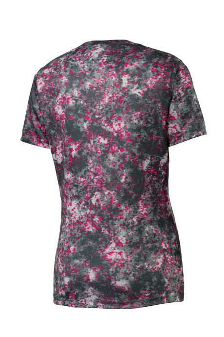 Sport-Tek Ladies Mineral Freeze Scoop Neck Tee. LST330 Womens Apparel Shirts & Tops