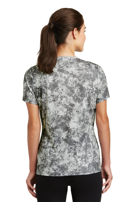 Sport-Tek Ladies Mineral Freeze Scoop Neck Tee. LST330 Womens Apparel Shirts & Tops