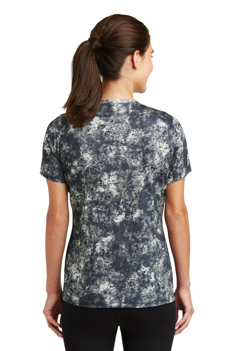 Sport-Tek Ladies Mineral Freeze Scoop Neck Tee. LST330 Womens Apparel Shirts & Tops