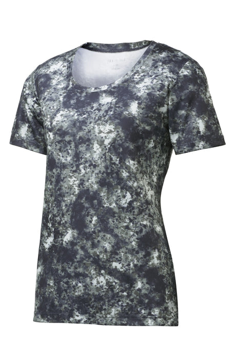 Sport-Tek Ladies Mineral Freeze Scoop Neck Tee. LST330 Womens Apparel Shirts & Tops