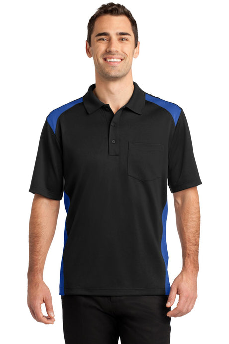 CornerStone Men's Select Snag-Proof Two Way Colorblock Pocket Polo. CS416 Mens Apparel Shirts & Tops