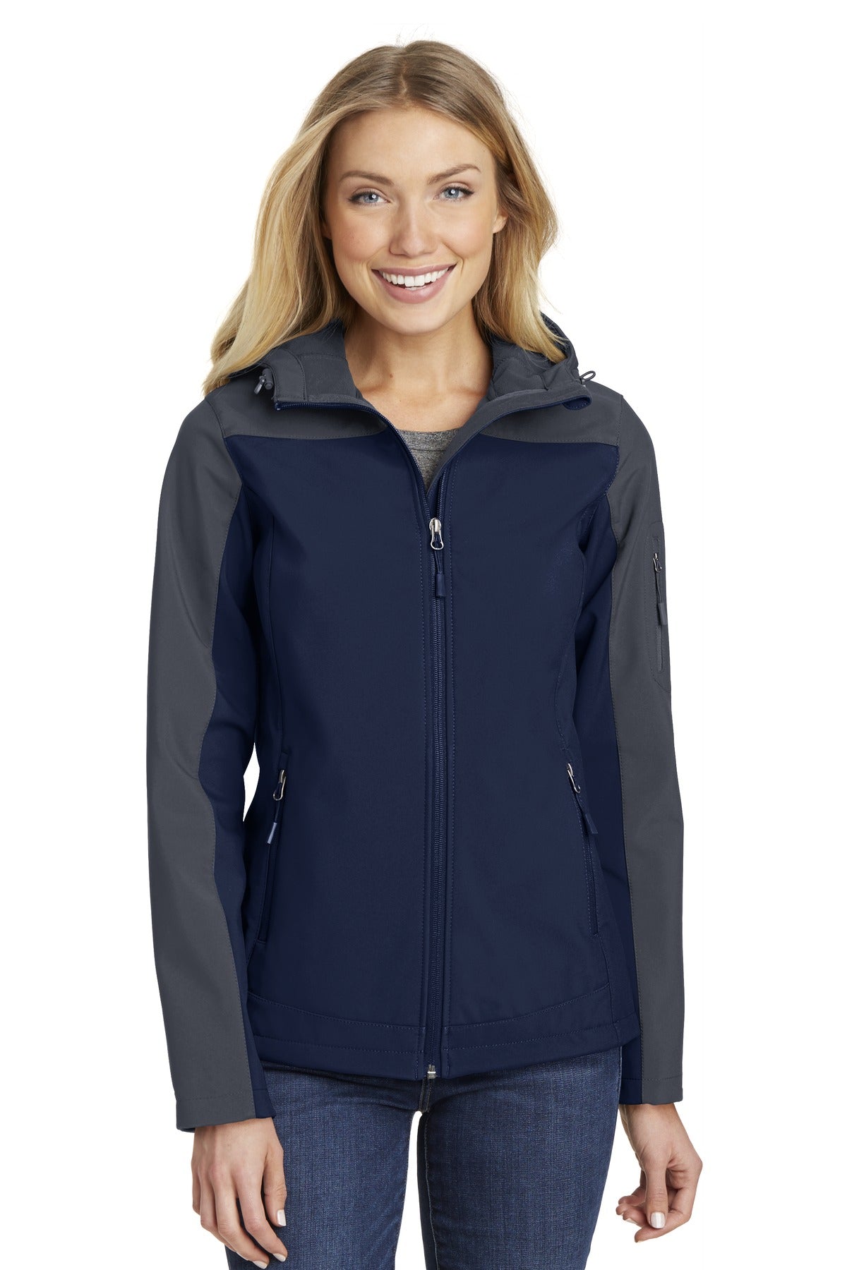 Port Authority Ladies Hooded Core Soft Shell Jacket. L335 Womens Apparel Jackets & Vests
