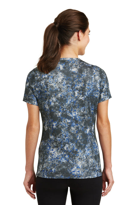 Sport-Tek Ladies Mineral Freeze Scoop Neck Tee. LST330 Womens Apparel Shirts & Tops