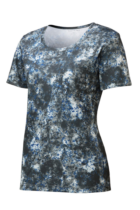 Sport-Tek Ladies Mineral Freeze Scoop Neck Tee. LST330 Womens Apparel Shirts & Tops