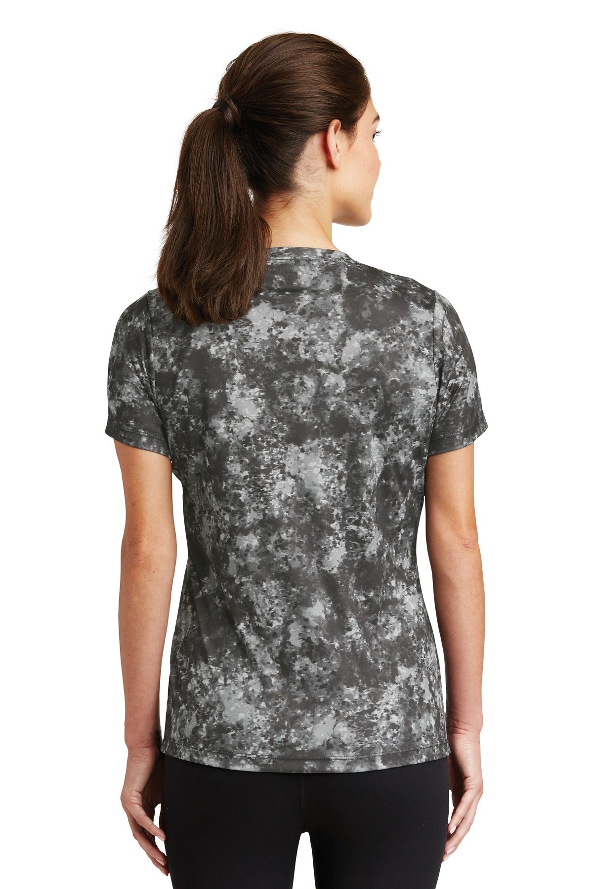 Sport-Tek Ladies Mineral Freeze Scoop Neck Tee. LST330 Womens Apparel Shirts & Tops