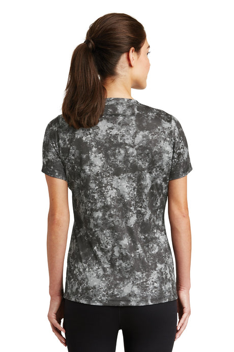 Sport-Tek Ladies Mineral Freeze Scoop Neck Tee. LST330 Womens Apparel Shirts & Tops