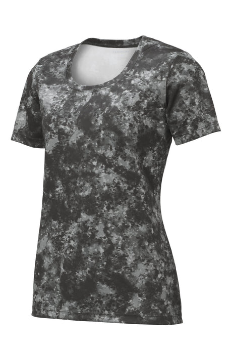 Sport-Tek Ladies Mineral Freeze Scoop Neck Tee. LST330 Womens Apparel Shirts & Tops