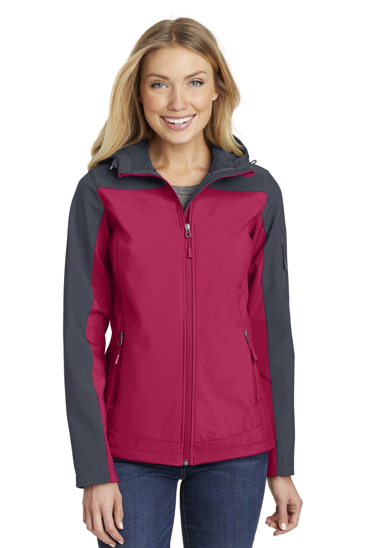 Port Authority Ladies Hooded Core Soft Shell Jacket. L335 Womens Apparel Jackets & Vests