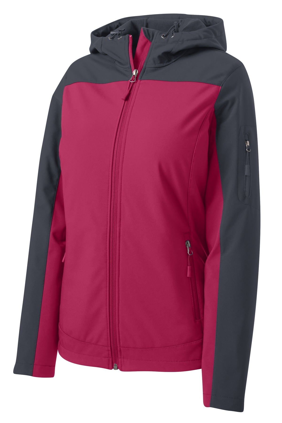 Port Authority Ladies Hooded Core Soft Shell Jacket. L335 Womens Apparel Jackets & Vests