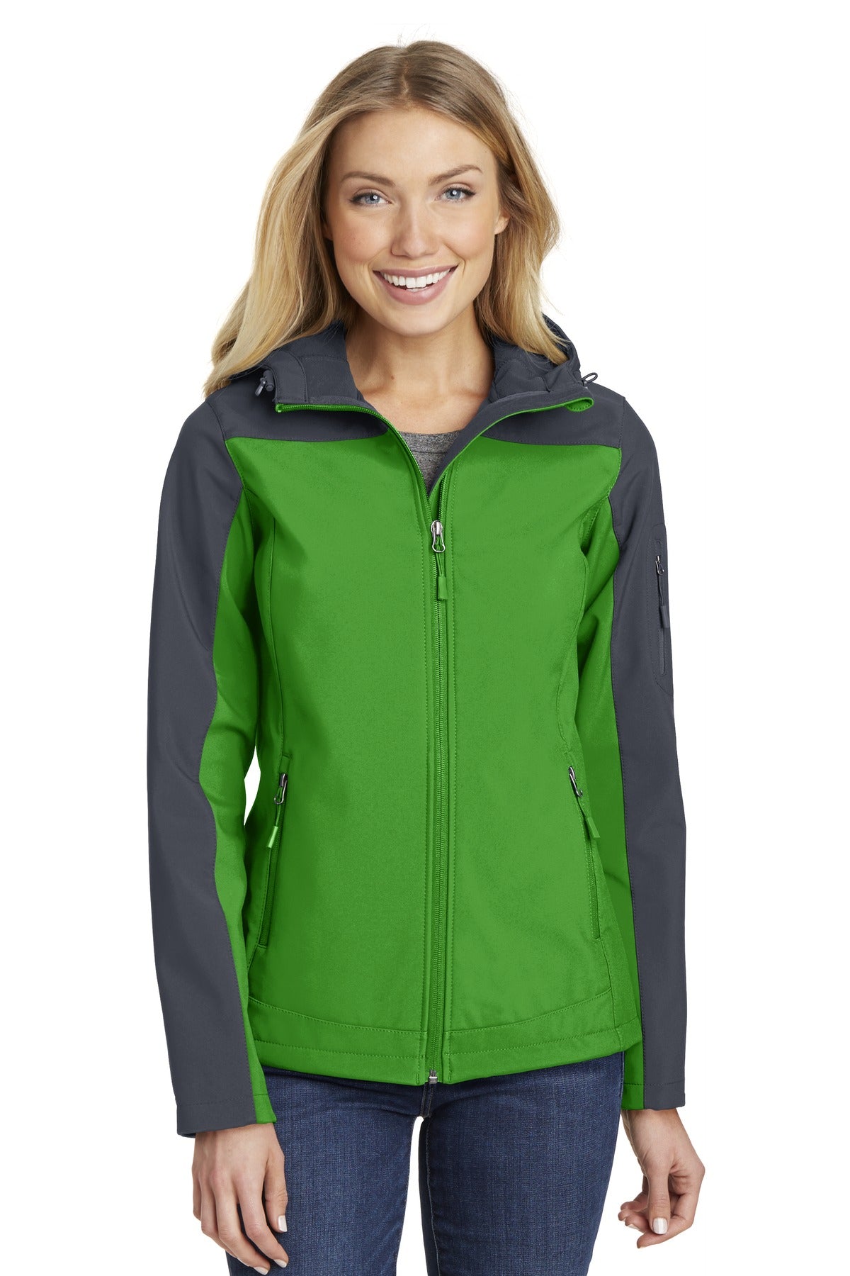 Port Authority Ladies Hooded Core Soft Shell Jacket. L335 Womens Apparel Jackets & Vests