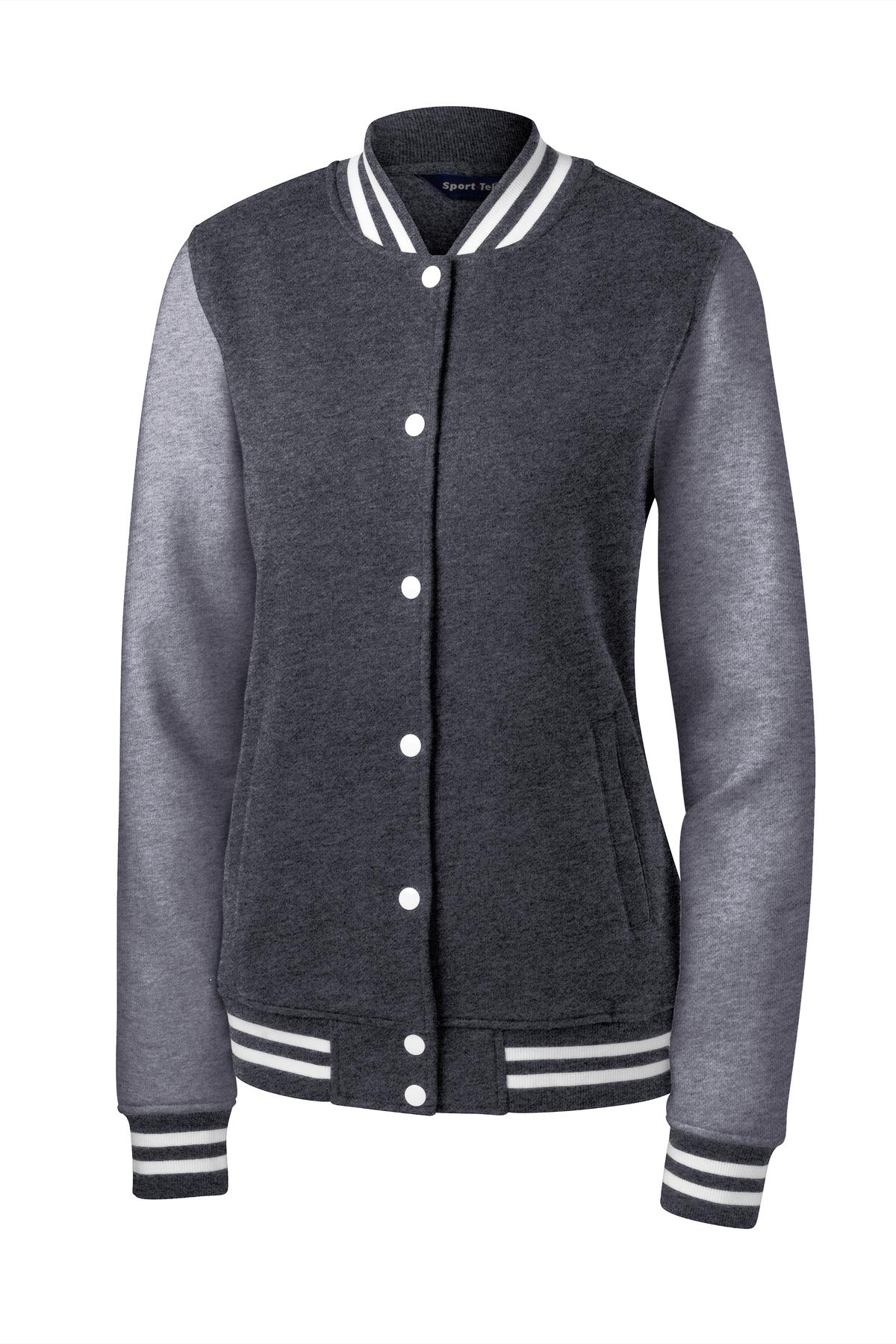 Sport-Tek Women's Fleece Letterman Jacket Womens Apparel Jackets & Vests