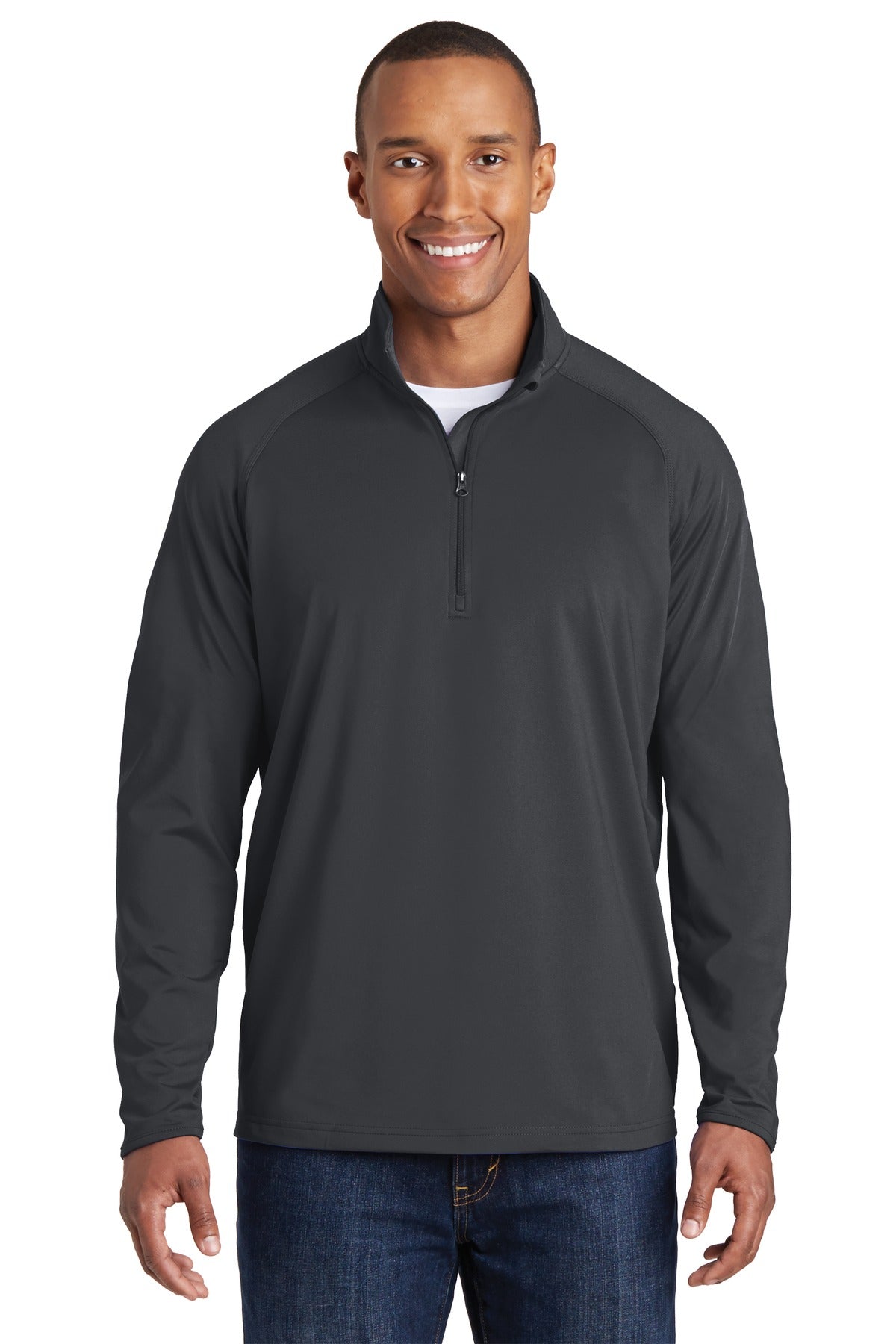 Sport-Tek Men's Tall Sport-Wick Stretch 1/2-Zip Pullover Mens Apparel Sweatshirts & Fleece