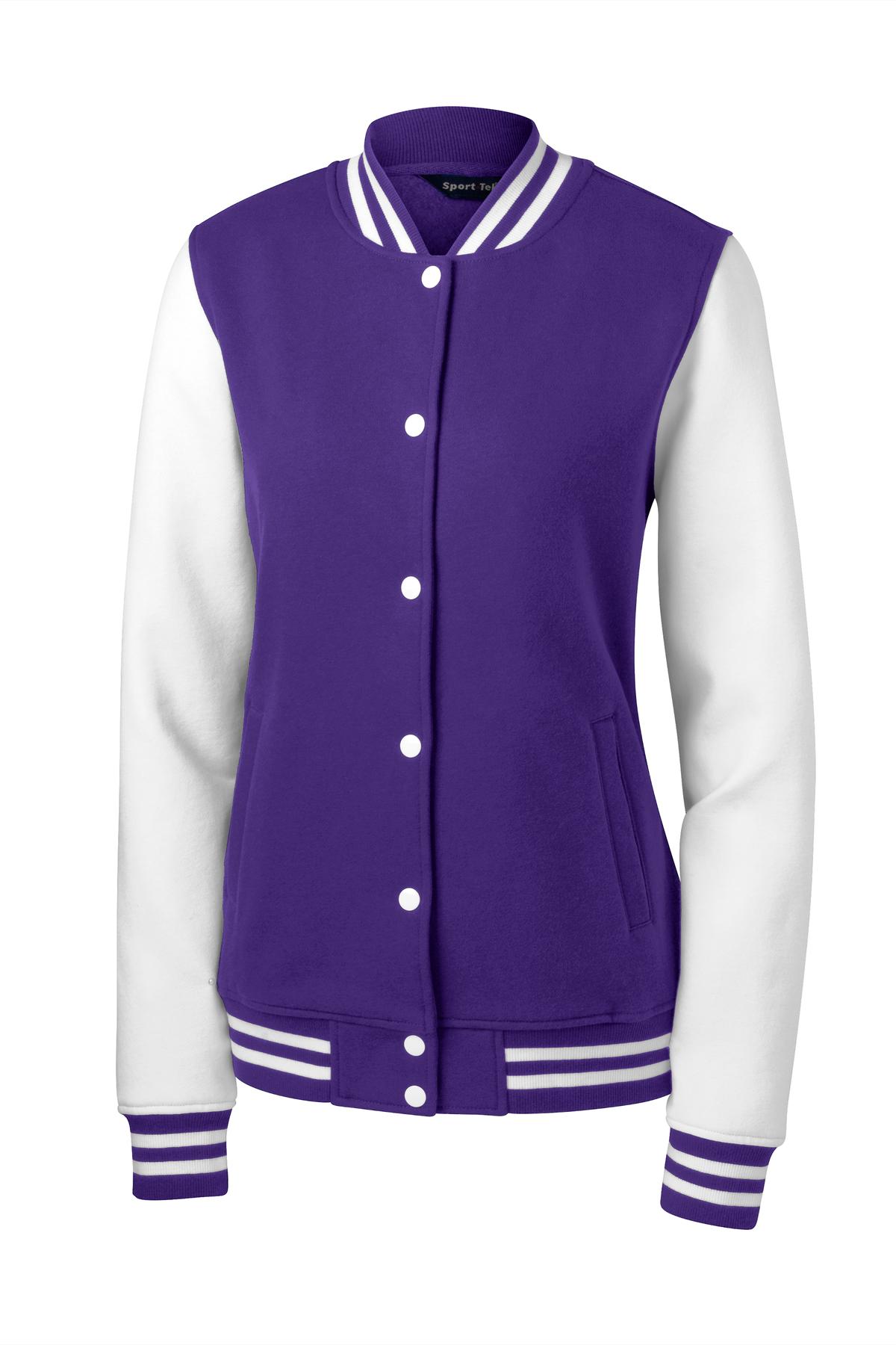 Sport-Tek Women's Fleece Letterman Jacket Womens Apparel Jackets & Vests