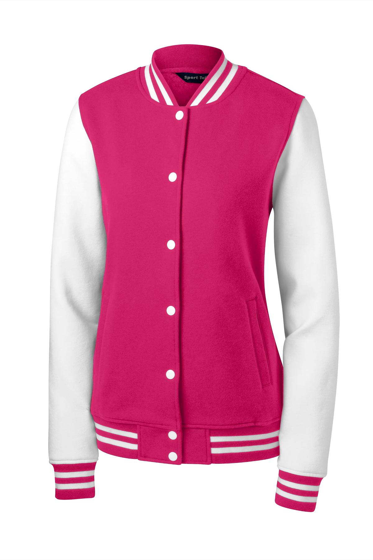Sport-Tek Women's Fleece Letterman Jacket Womens Apparel Jackets & Vests