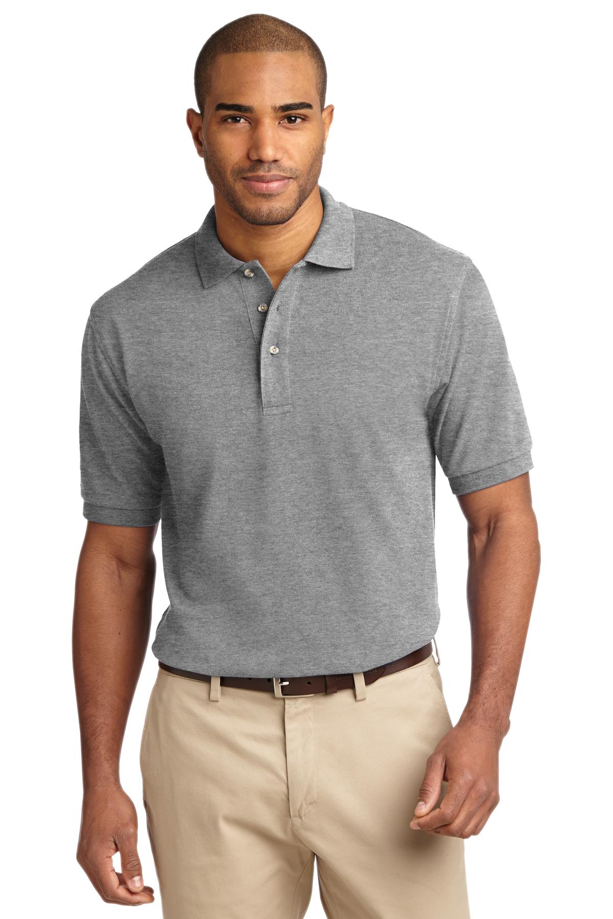 Port Authority Men's Tall Heavyweight Cotton Pique Polo. TLK420 Mens Apparel Shirts & Tops