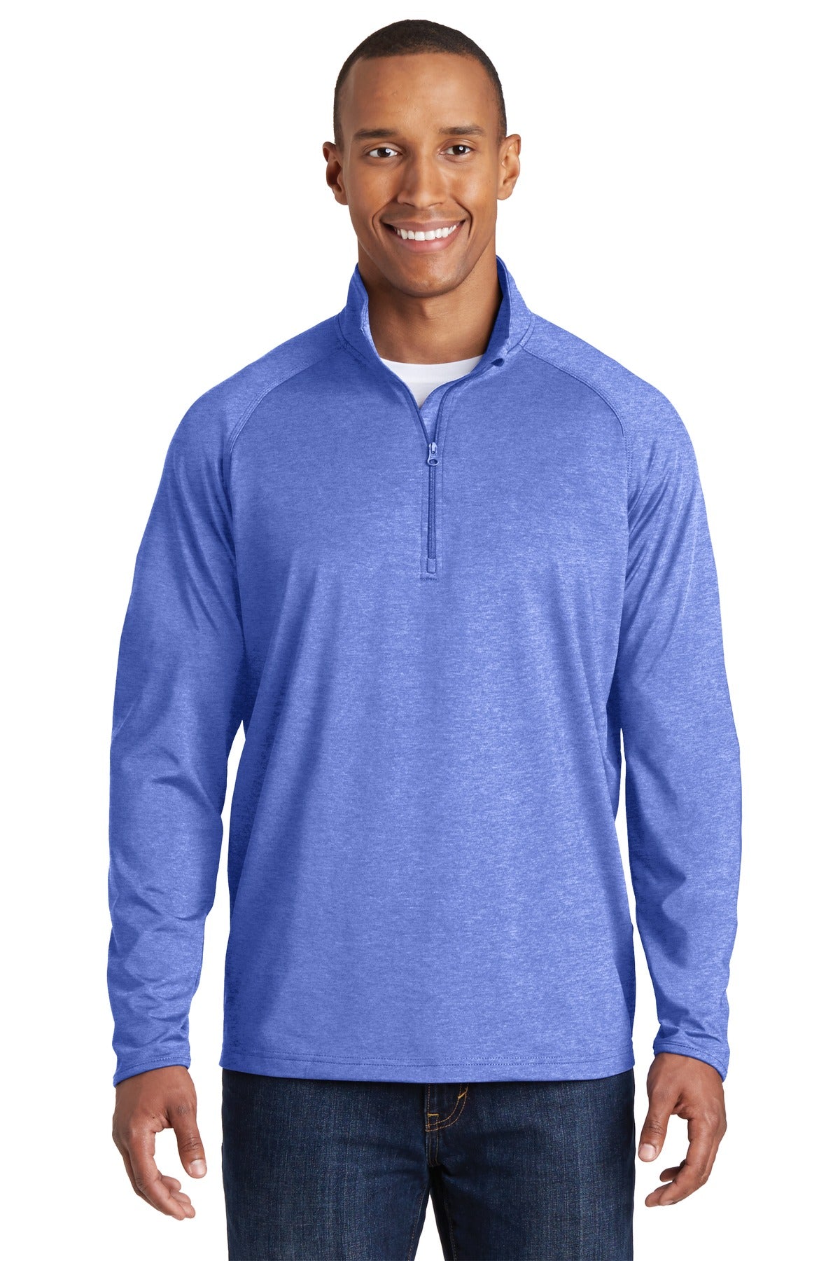 Sport-Tek Men's Tall Sport-Wick Stretch 1/2-Zip Pullover Mens Apparel Sweatshirts & Fleece