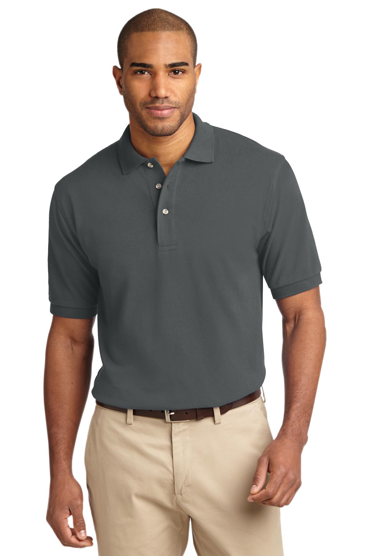 Port Authority Men's Tall Heavyweight Cotton Pique Polo. TLK420 Mens Apparel Shirts & Tops